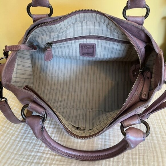 Frye. Orchid Melissa Zip Satchel Leather bag . - Picture 9 of 13